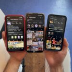 3 portables , 3 différentes manière de voire instagram